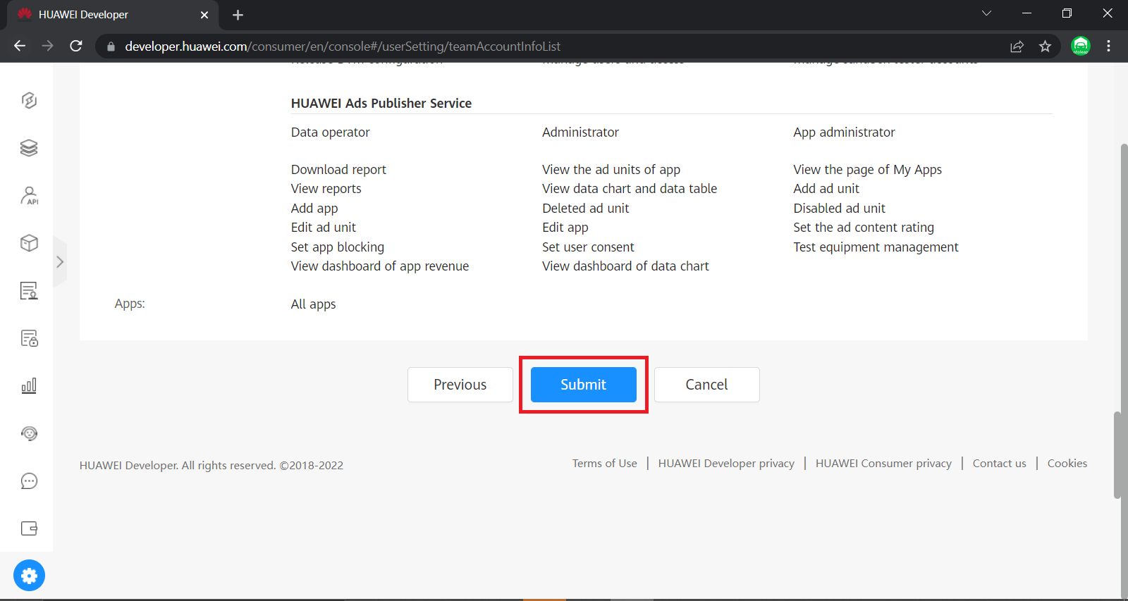 huawei-team-account-submit